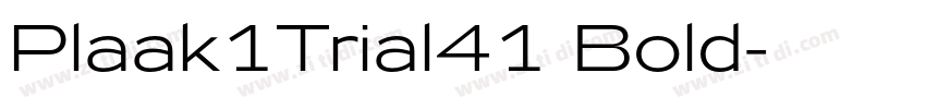 Plaak1Trial41 Bold字体转换